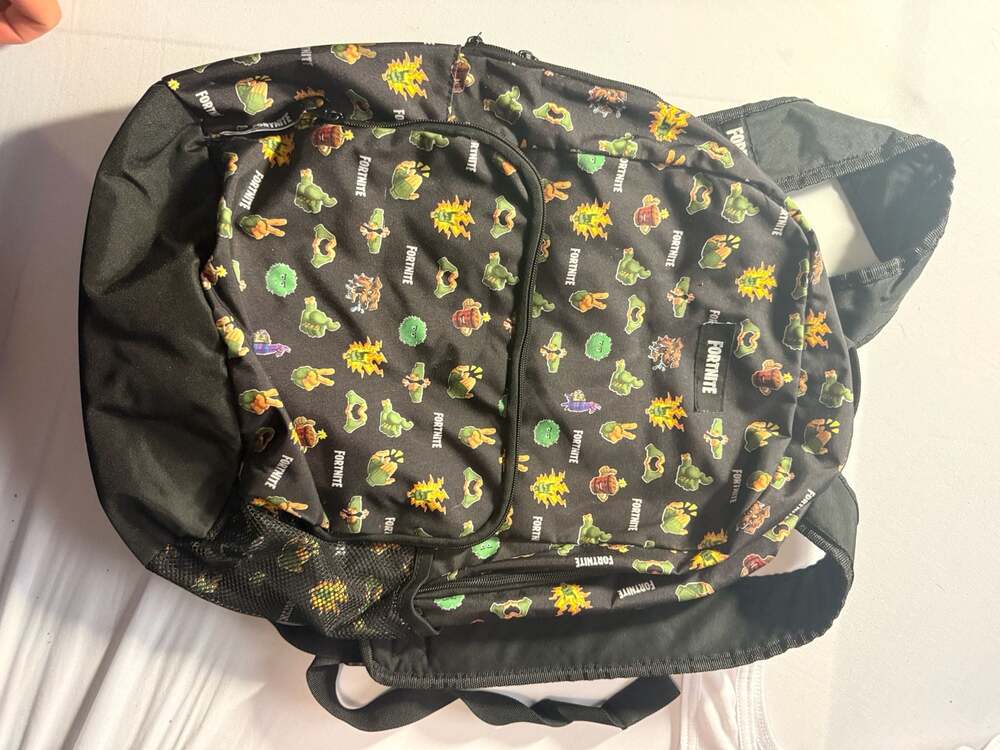 Fortnite Amplify Black Emote Pattern Backpack with Llama Stitching - Picture 2 of 7